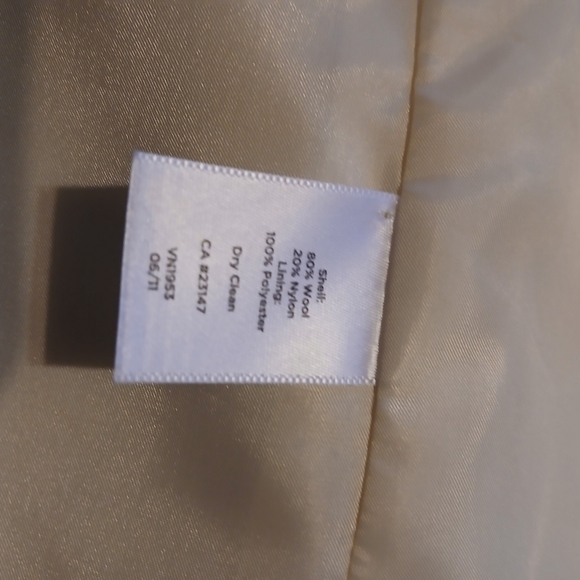 Cream Wool Coat - Picture 6 of 10